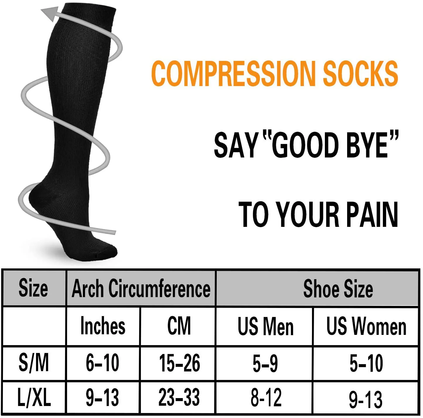 8 Pairs Compression Socks Men Women 20-30 mmHg Compression Stockings for Sports