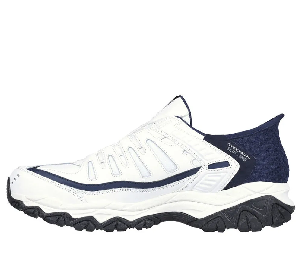 After Burn M. Fit in White/Navy by Skechers