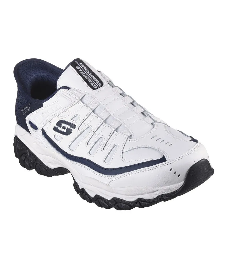 After Burn M. Fit in White/Navy by Skechers