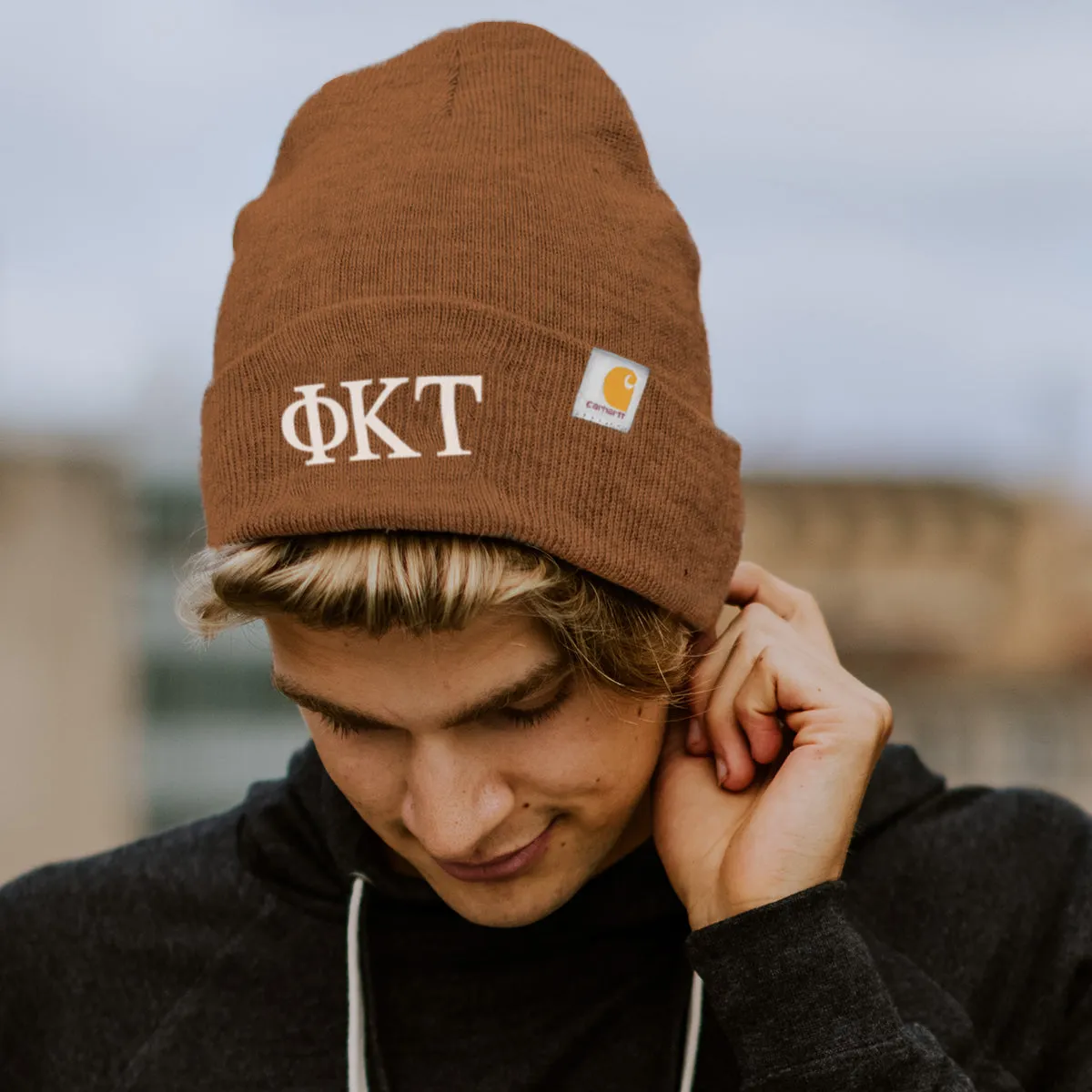 Alpha Sig Brown Carhartt Beanie