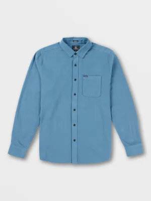 Caden Solid Long Sleeve Shirt - Slate Blue