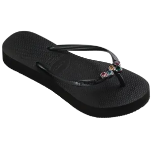 Havaianas Womens Slim Flatform Luxury Sandal Black