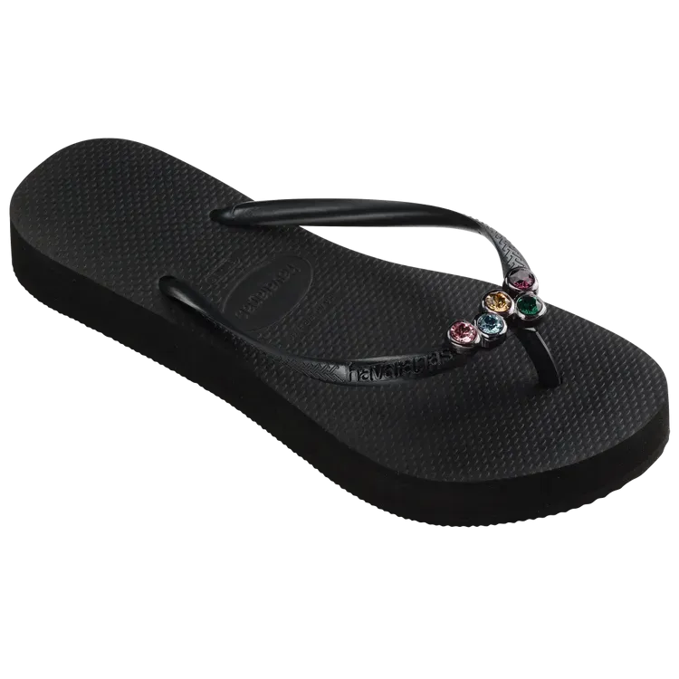 Havaianas Womens Slim Flatform Luxury Sandal Black