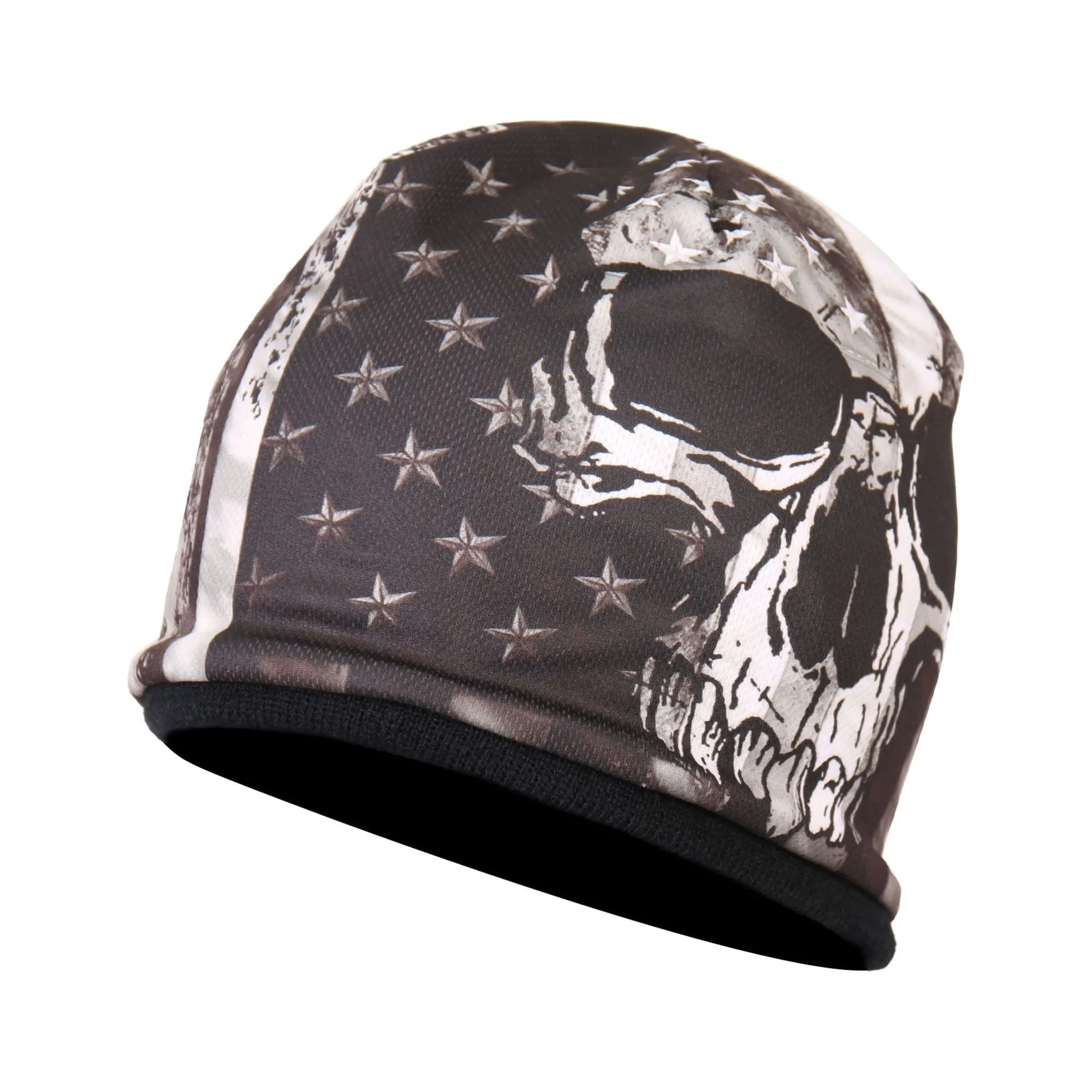 Hot Leathers KHC1033 Flag Skull Sublimated Beanie