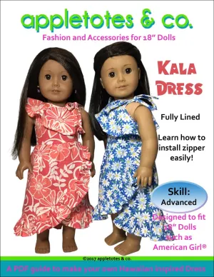 Kala Hawaiian Dress Sewing Pattern for 18" Dolls