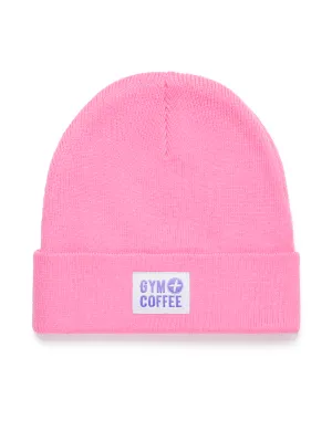 Knit Beanie in Bright Pink