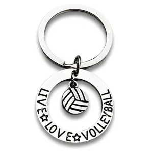 Live Love Volleyball Keychain