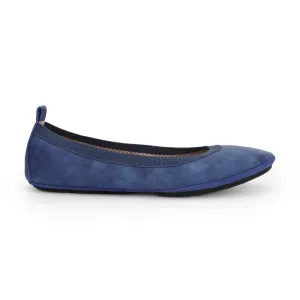 Nina Foldable Ballet Flat in Royal Blue Vegan