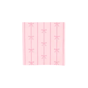 Petal Pink Signature Bow Small Party Napkins x 20