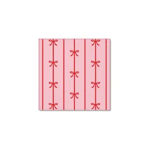 Pink & Red Signature Bow Small Party Napkins x 20