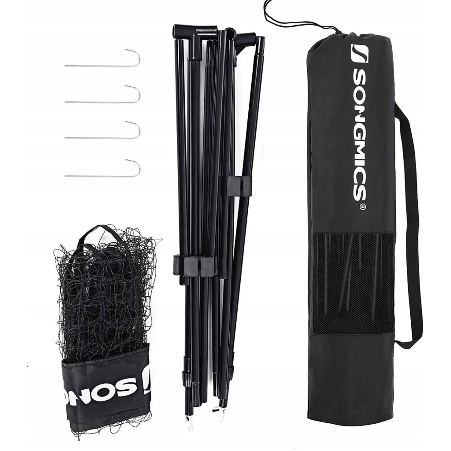 Portable Adjustable Badminton Tennis Volleyball Net - SONGMICS