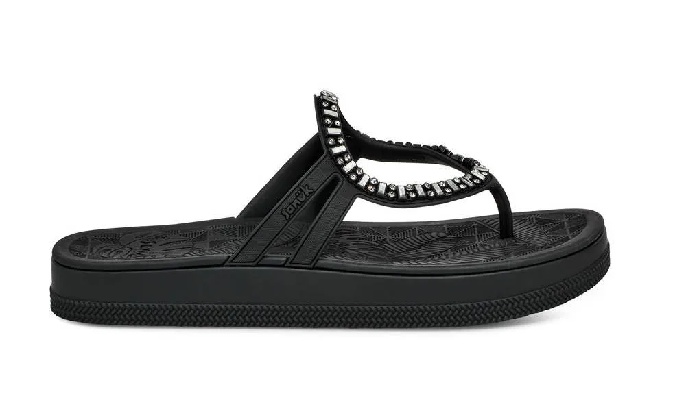 Sanuk Womens Sunshine Gem Black