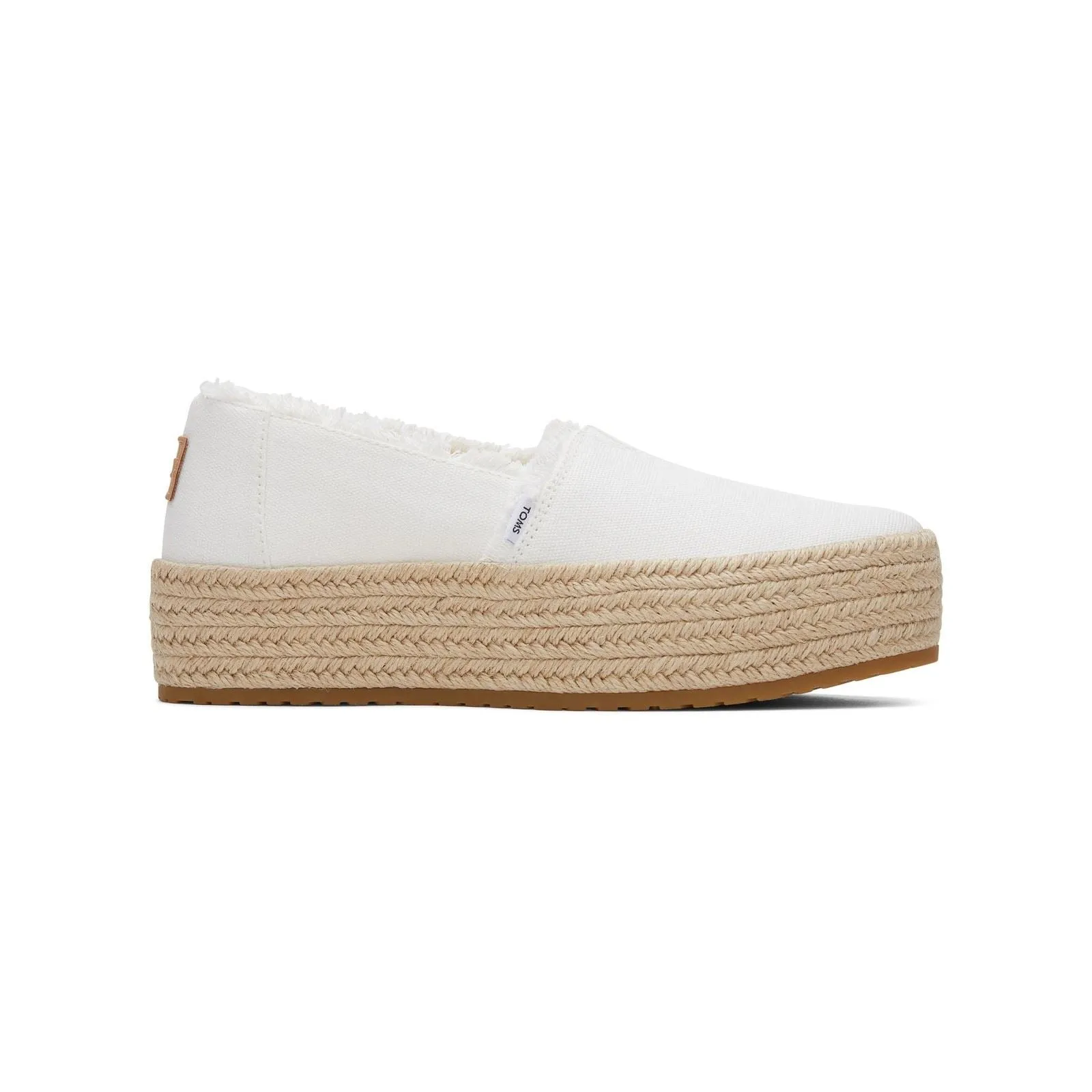 TOMS Valencia 100% Cotton Women's White Espadrilles