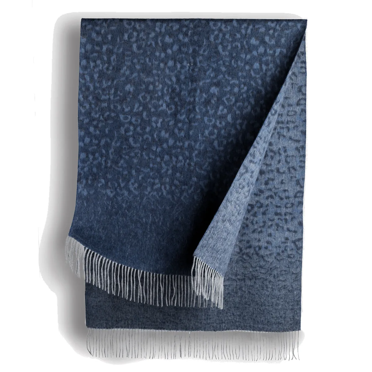 Ugg Cashmere & Wool Wrap Navy and Grey