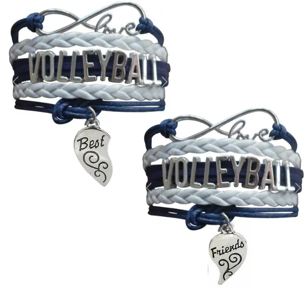 Volleyball Friendship Bracelets Set - Pick Your Team Colors