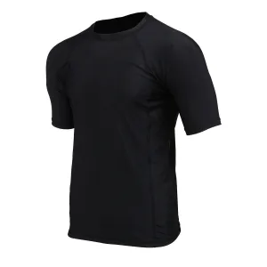 X-Fitness XFM7001 Men's Black Short Sleeve Compression Rash Guard Athletic Shirt- MMA, BJJ, Wrestling, Cross Training